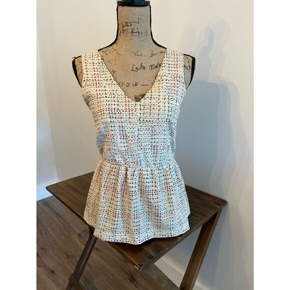 Audrey 3+1 Multicolor Tank Top with Back Cut Out Size Small - Picture 1 of 4